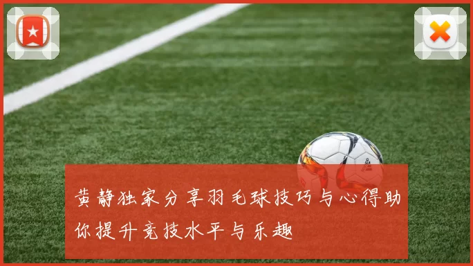 黄静独家分享羽毛球技巧与心得助你提升竞技水平与乐趣
